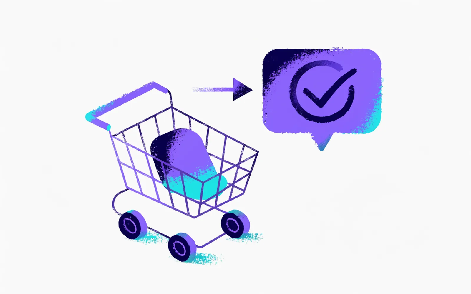 A shopping cart becoming a confirmed WhatsApp message