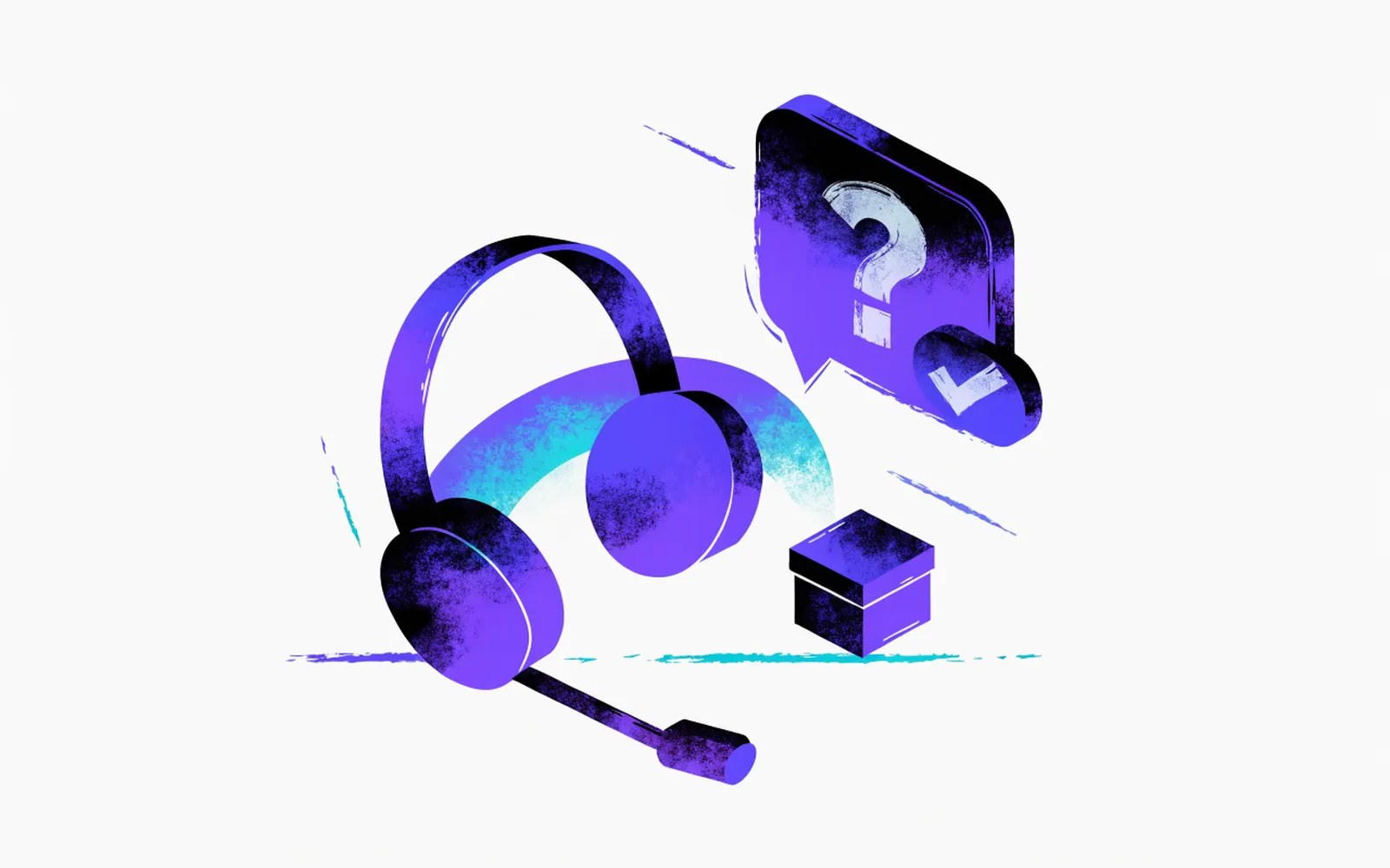 A support headset answering a customer’s question